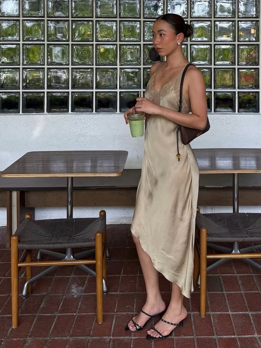 🔥🔥Zara Lace-Trim Slip Dress in Champagne - Picture 7 of 9